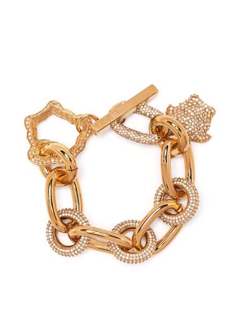 Versace Medusa Crystal Chain Bracelet 